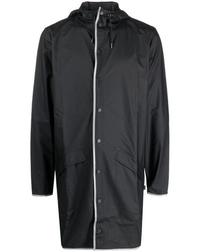 Rains Zip-up Hooded Raincoat - Gray