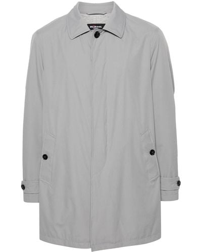 Kiton Single-breasted Raincoat - Grey
