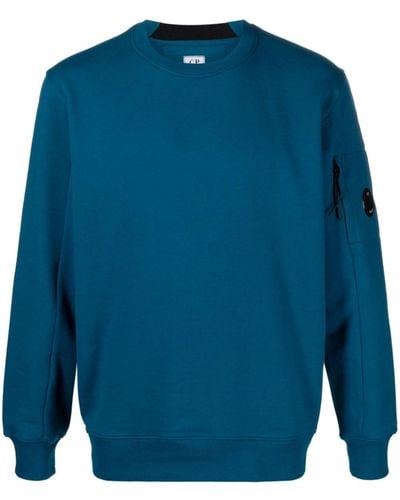 C.P. Company Sweatshirt mit Linsen-Detail - Blau