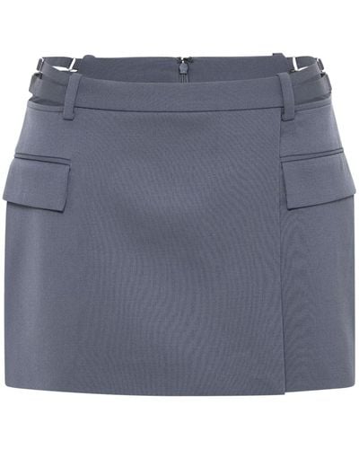 Dion Lee Cut-out Wrap Miniskirt - Gray