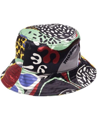 Moschino Sombrero de pescador con motivo gráfico - Negro