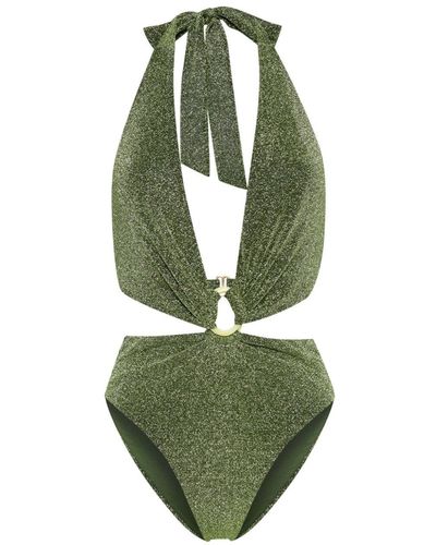 Baobab Collection Selena Lurex Swimsuit - Green