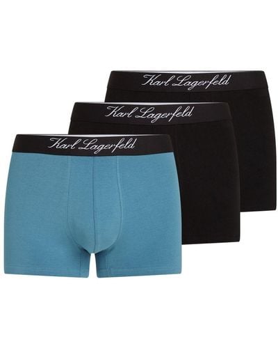 Karl Lagerfeld Hotel Karl Logo-waistband Boxers (pack Of Three) - Black