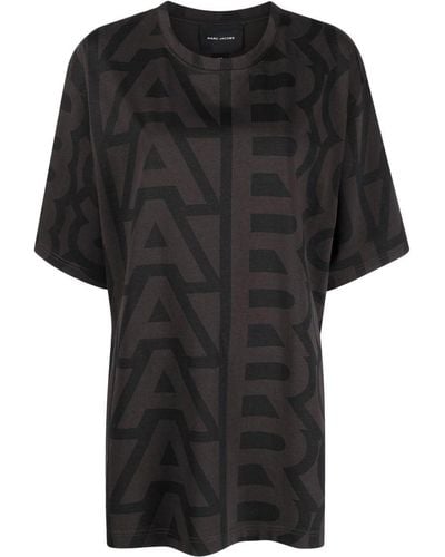 Marc Jacobs Monogram Big Oversized-T-Shirt aus Baumwolle - Schwarz