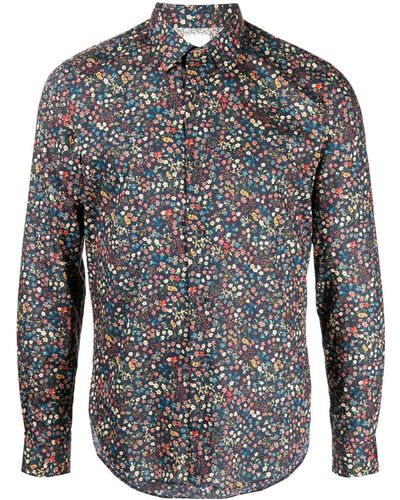 Paul Smith Camisa con motivo floral - Gris