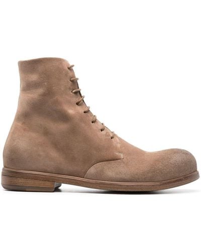 Marsèll Lace-up Suede Ankle Boots - Brown