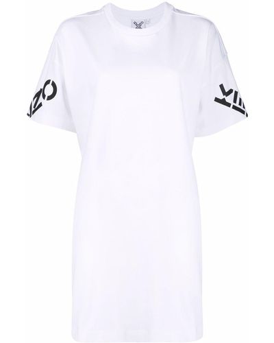 KENZO Logo-print T-shirt Dress - White