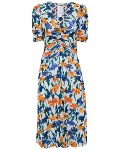Diane von Furstenberg Koren Reversible Midi Dress - ブルー