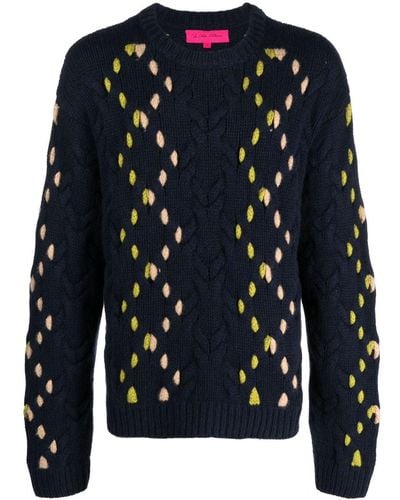 The Elder Statesman Cable-knit Cashmere Sweater - Blue