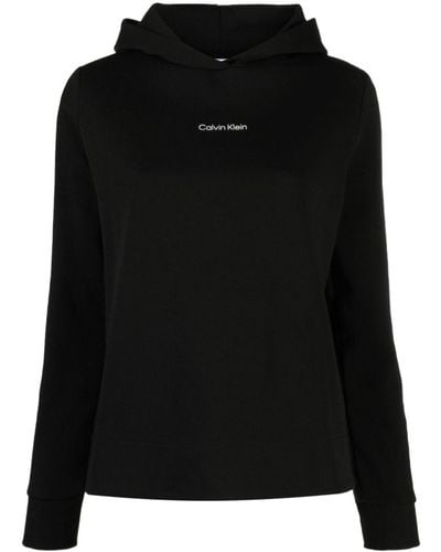 Calvin Klein Logo-print Hoodie - Black