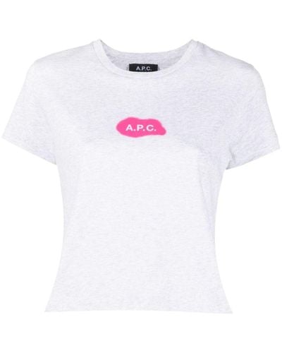 A.P.C. Camiseta Astoria con logo estampado - Blanco