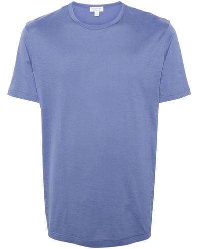 Sunspel Round-neck Cotton T-shirt - Blue