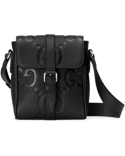 Gucci Small Jumbo GG Messenger Bag - Black