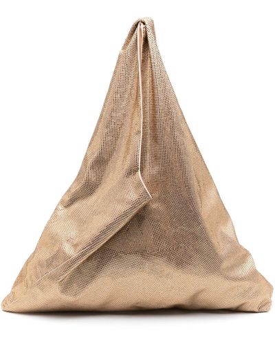 GIUSEPPE DI MORABITO Rhinestone-embellished Tote Bag - Natural