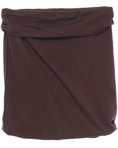 Low Classic Twisted Cotton-blend Tube Top - Brown