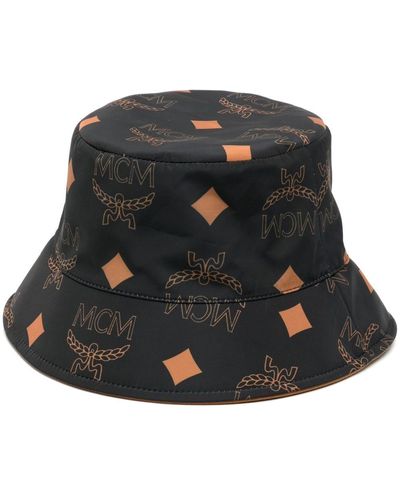 MCM Reversible Monogram Bucket Hat - Black