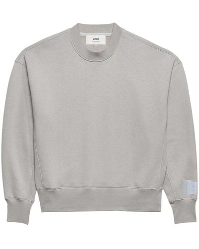 Ami Paris Logo-patch Sweatshirt - Grey