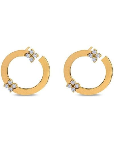 Roberto Coin 18kt Yellow Gold Love In Verona Diamond Earrings - Metallic