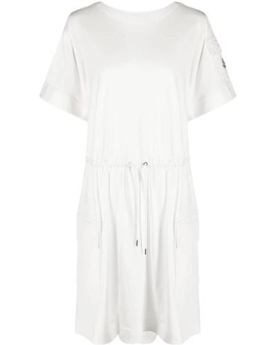 Moncler Abito modello T-shirt con coulisse - Bianco