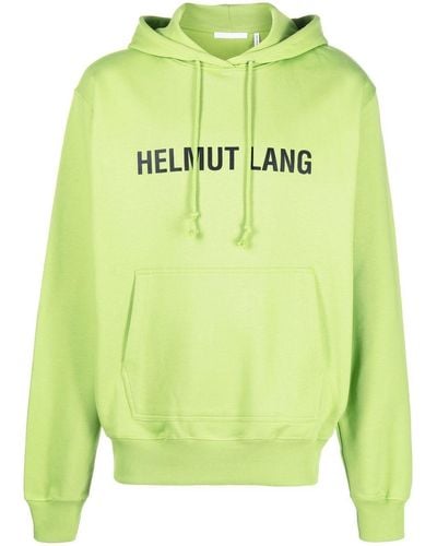 Helmut Lang Hoodie à logo imprimé - Vert