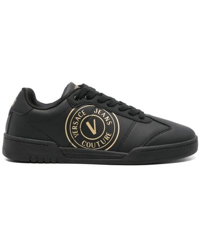 Versace Jeans Couture Baskets brooklyn noires à logo circulaire