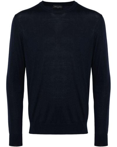 Roberto Collina Crew-neck Wool Sweater - Blue