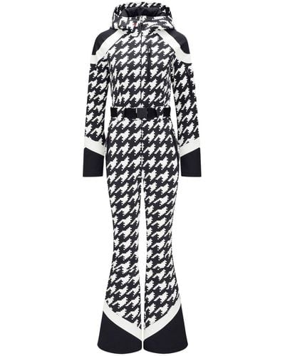 Perfect Moment Allos Houndstooth-print Ski Suit - White