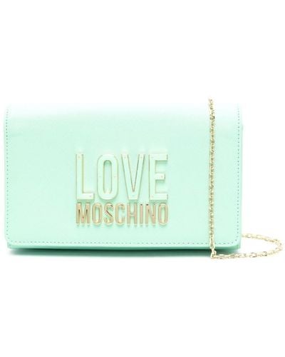 Love Moschino Umhängetasche mit Logo - Grün