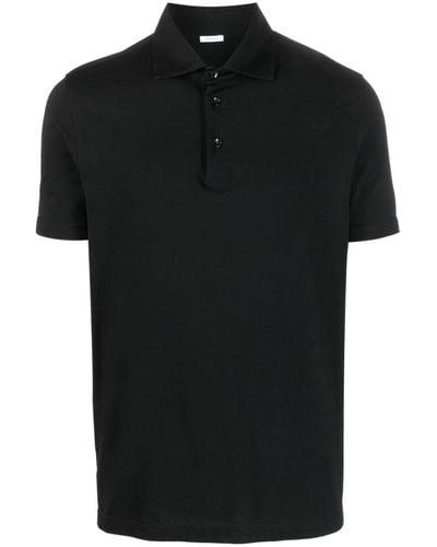 Malo Short-sleeve Cotton Polo Shirt - Black