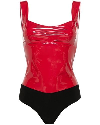 Atu Body Couture Panel-detail Body Suit - Red