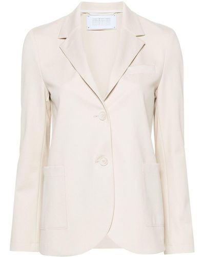 Harris Wharf London Blazer Met Enkele Rij Knopen - Naturel