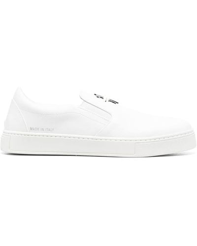 Philipp Plein Slip-On-Sneakers mit Logo - Weiß