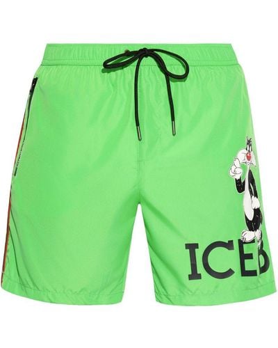 Iceberg X Looney Tunes Swim Shorts - Green
