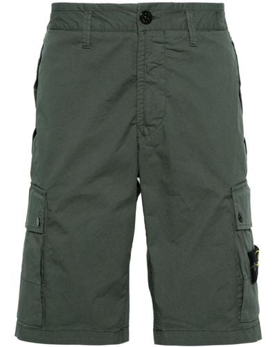 Stone Island Cargo-Shorts mit Kompass-Patch - Grün