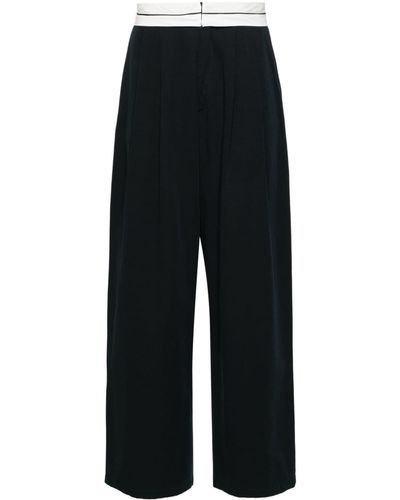 Societe Anonyme Pantalon ample à design plissé - Noir