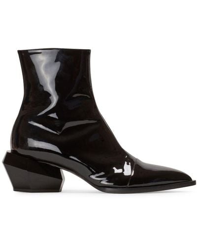 Balmain Suede Billy Ankle Boots - Black