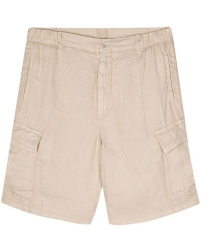120% Lino Linen Cargo Shorts - Natural