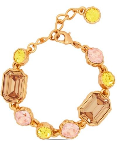 Oscar de la Renta Crystal-embellished Chain Bracelet - Metallic