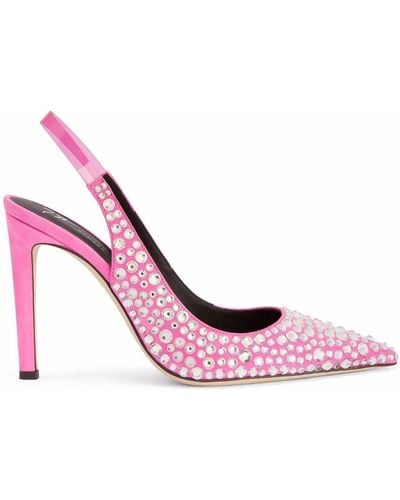 Giuseppe Zanotti Diorite Crystal-embellished Court Shoes - Pink
