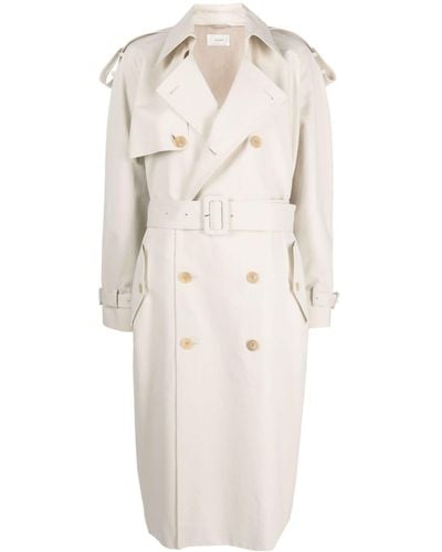 The Row Double-breasted Belted Trench Coat - Natural