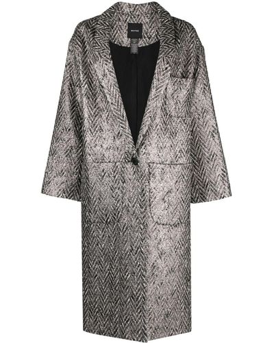 Smythe Herringbone Single-breasted Coat - Gray