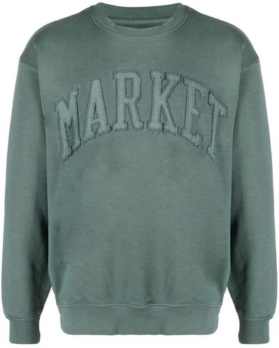 Market Embroidered-logo Sweatshirt - Green