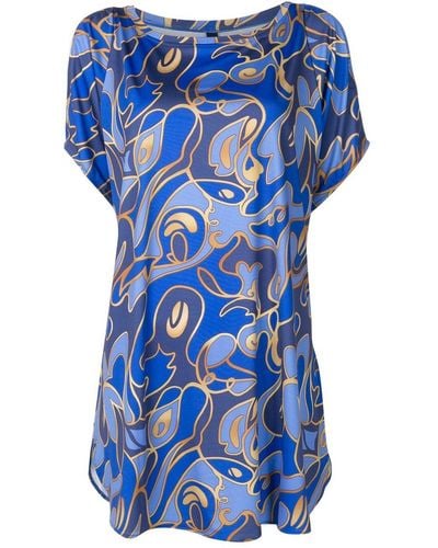 Lygia & Nanny Allat Graphic-print Tunic Dress - Blue