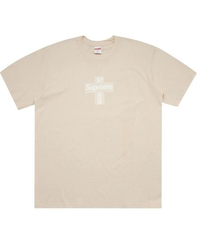 Supreme Cross Box Logo T-shirt - Natural