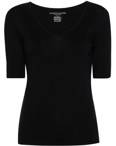 Majestic Filatures V-neck Jersey T-shirt - Black