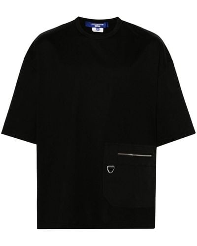 Junya Watanabe T-shirt en coton à détail de poche - Noir