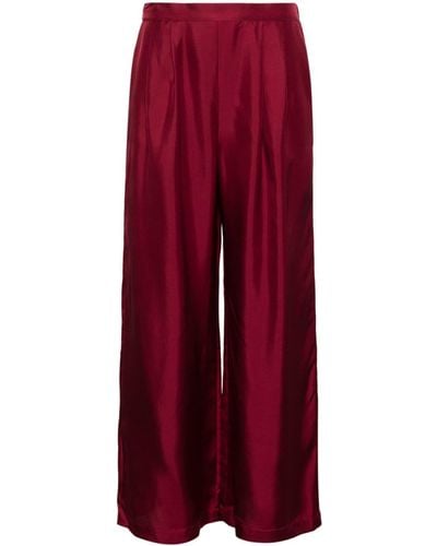 Asceno Isola Mid-rise Straight-leg Pants - Red