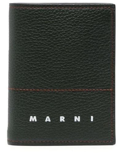 Marni Leather Bi-fold Wallet - Black