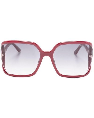 Tom Ford Tortoiseshell Oversize-frame Sunglasses - Pink