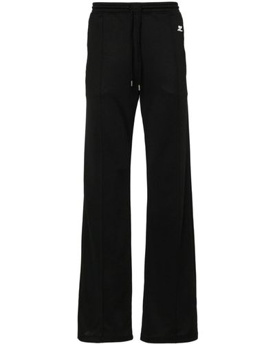 Courreges Logo-patch Jersey Track Trousers - Black